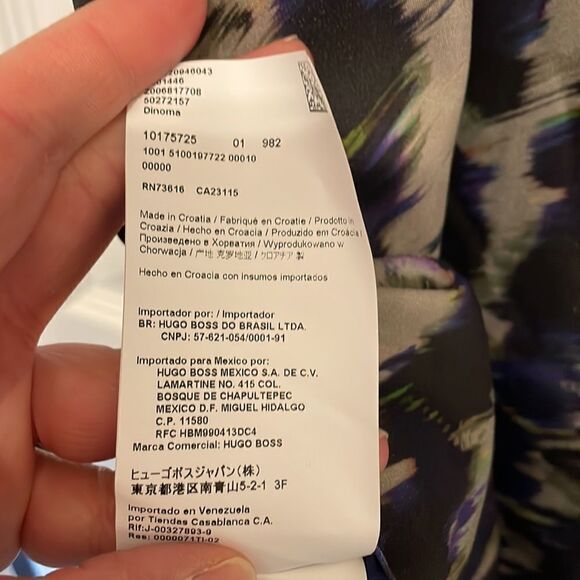 Hugo Boss Dimona Multi Watercolor Houndstooth Dress - Picture 5 of 9